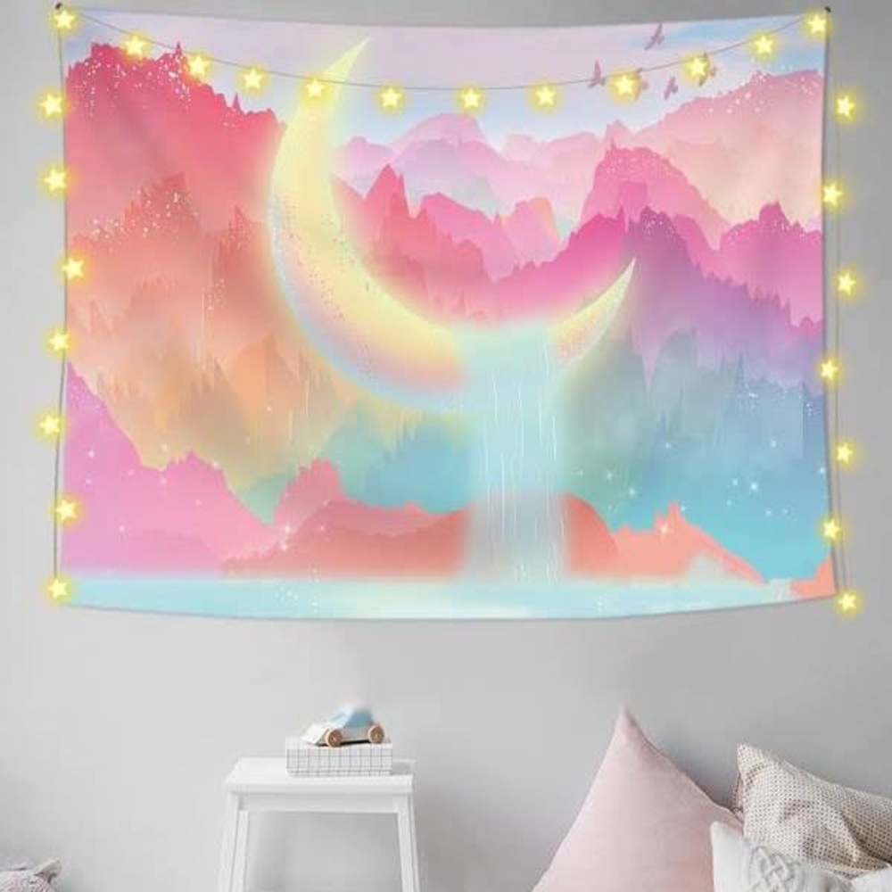 pastel moon tapestry